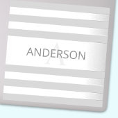 Tijdelijke faux Silver Ombre Stripes & Grey Sticker