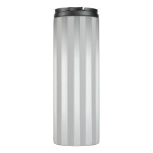 Tijdelijke faux Silver Ombre Stripes & Grey Thermosbeker (Achterkant)