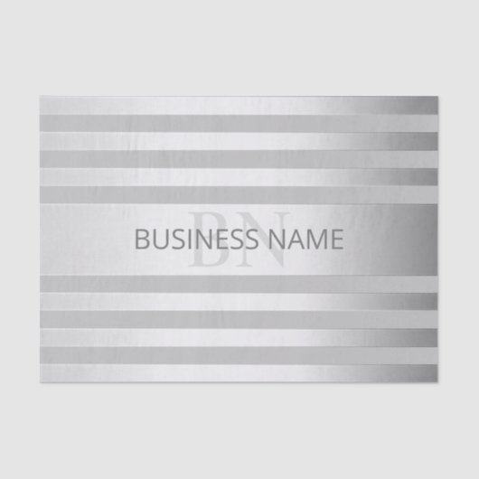 Tijdelijke faux Silver Ombre Stripes & Grey Tissuepapier (Voorkant)