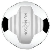 Tijdelijke faux Silver Ombre Stripes & Grey Voetbal (Gedraaid)