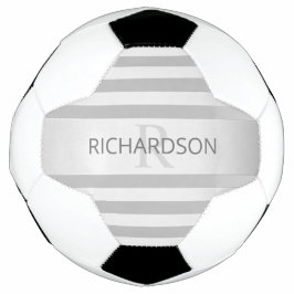 Tijdelijke faux Silver Ombre Stripes & Grey Voetbal