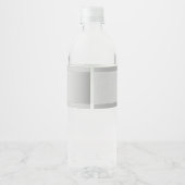 Tijdelijke faux Silver Ombre Stripes & Grey Waterfles Etiket (Achterkant)