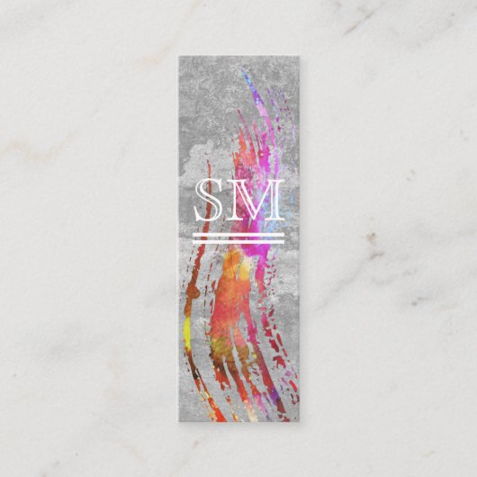 Tijdelijke geborstelde textuur mini visitekaartje (Voorkant)