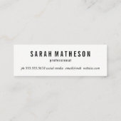 Tijdelijke geborstelde textuur mini visitekaartje (Achterkant)