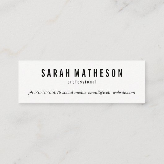 Tijdelijke geborstelde textuur mini visitekaartje (Achterkant)