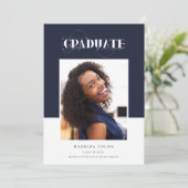 Tijdelijke geometrische Afstuderen Save The Date (Staand voorkant)