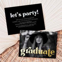 Tijdelijke Gouden Typografie Afstudeerfeest