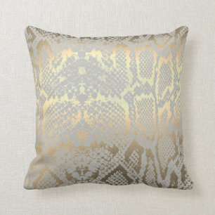 Tijdelijke goudmaaltijd Dierlijke pythonslang Huid Kussen