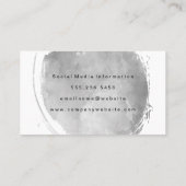 Tijdelijke grijze Waterverf geborsteld met monogra Visitekaartje (Achterkant)