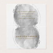 Tijdelijke grijze Waterverf geborsteld Visitekaartje (Buitenkant ongevouwen)