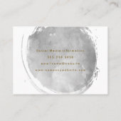 Tijdelijke grijze Waterverf geborsteld Visitekaartje (Achterkant)