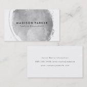Tijdelijke grijze Waterverf geborsteld Visitekaartje (Voorkant / Achterkant)