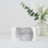 Tijdelijke grijze Waterverf geborsteld Visitekaartje (Staand voorkant)