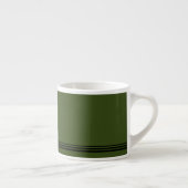 Tijdelijke groene olijf met Stripes Espresso-Mok Espresso Kop (Rechts)