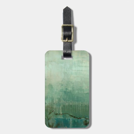 Tijdelijke groene Waterverf Bagagelabel (Voorkant verticaal)