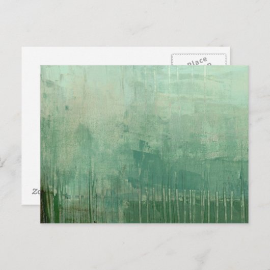 Tijdelijke groene Waterverf Briefkaart (Voorkant / Achterkant)