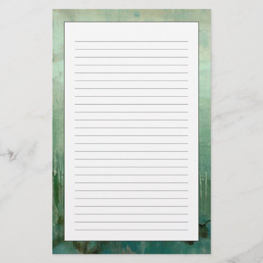 Tijdelijke groene Waterverf Briefpapier (Voorkant)