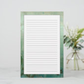 Tijdelijke groene Waterverf Briefpapier (Staand voorkant)