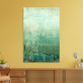 Tijdelijke groene Waterverf Canvas Afdruk (Insitu (Woonkamer))
