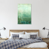 Tijdelijke groene Waterverf Canvas Afdruk (Insitu (Slaapkamer))