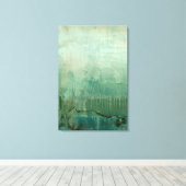 Tijdelijke groene Waterverf Canvas Afdruk (Insitu (Houten vloer))