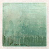 Tijdelijke groene Waterverf Glazen Onderzetter (Voorkant)