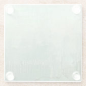 Tijdelijke groene Waterverf Glazen Onderzetter (Achterkant)