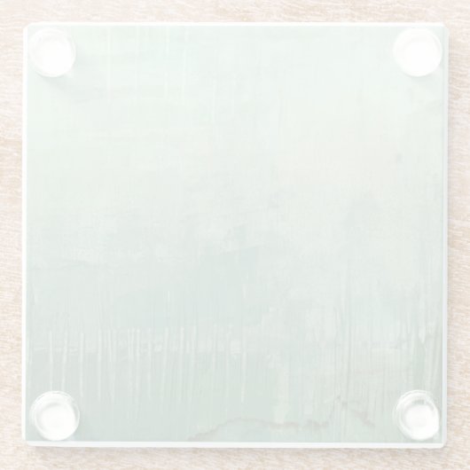 Tijdelijke groene Waterverf Glazen Onderzetter (Achterkant)