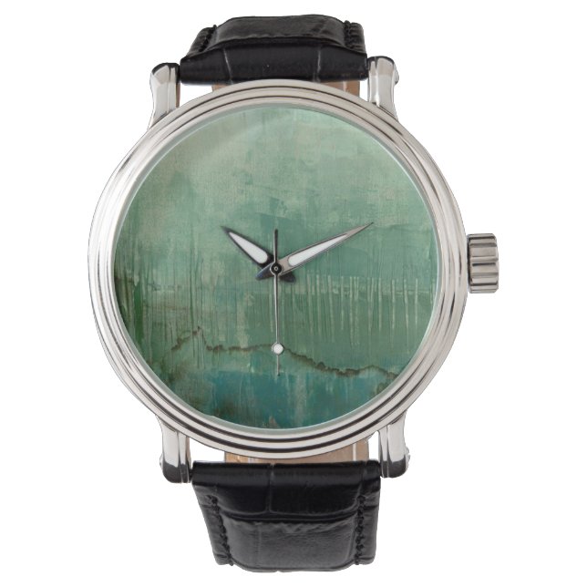 Tijdelijke groene Waterverf Horloge (Voorkant)