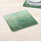 Tijdelijke groene Waterverf Kartonnen Onderzetters (Schuin)