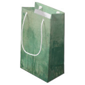 Tijdelijke groene Waterverf Klein Cadeauzakje (Achterkant Gekanteld)