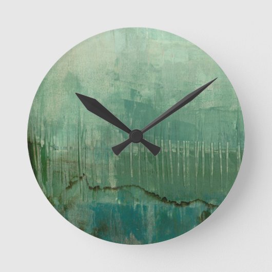 Tijdelijke groene Waterverf Ronde Klok (Voorkant)