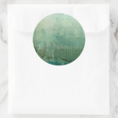 Tijdelijke groene Waterverf Ronde Sticker (Tas)