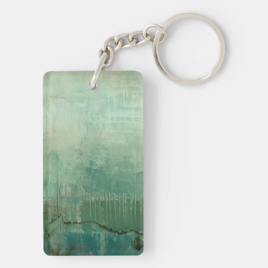 Tijdelijke groene Waterverf Sleutelhanger (achterkant)