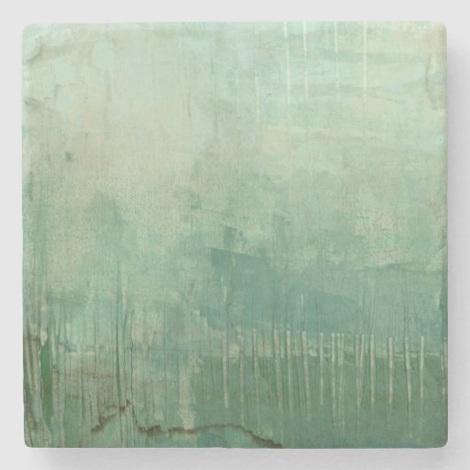 Tijdelijke groene Waterverf Stenen Onderzetter (Voorkant)