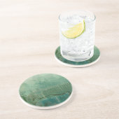 Tijdelijke groene Waterverf Zandsteen Onderzetter (Zijkant)