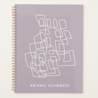 Tijdelijke Lila Abstracte lijnkunst op maat
