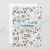 Tijdelijke Mee-uwen Zoete En Schattige Feestgroete Feestdagenkaart (Voorkant / Achterkant)