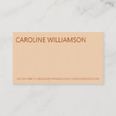 Tijdelijke minimale bloedtypografie Terracotta Visitekaartje (Achterkant)