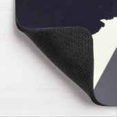 Tijdelijke minimale zwart-witkunst muismat (Hoek)