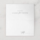 Tijdelijke minimalistische bruiloft plaatskaartje (Buitenkant ongevouwen)