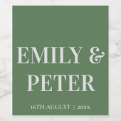 Tijdelijke minimalistische moderne bruinsport wijn etiket (Enkel label)