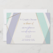 Tijdelijke moderne geometrische stripes Mint Viole Kaart (Voorkant)