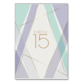 Tijdelijke moderne geometrische stripes Mint Viole Kaart (Achterkant)