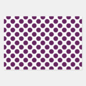Tijdelijke Paarse pokadot Inpakpapier Vel (Voorkant 3)