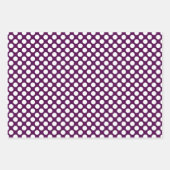 Tijdelijke Paarse pokadot Inpakpapier Vel (Voorkant)