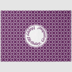 Tijdelijke Paarse pokadot Tissuepapier