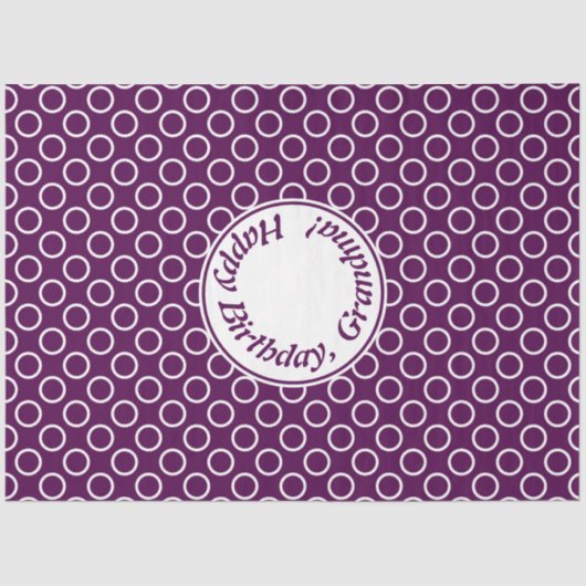 Tijdelijke Paarse pokadot Tissuepapier (Voorkant)