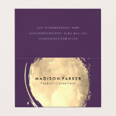 Tijdelijke Paarse Waterverf geborsteld Visitekaartje (Buitenkant ongevouwen)