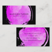 Tijdelijke Paarse Waterverf geborsteld Visitekaartje (Voorkant / Achterkant)